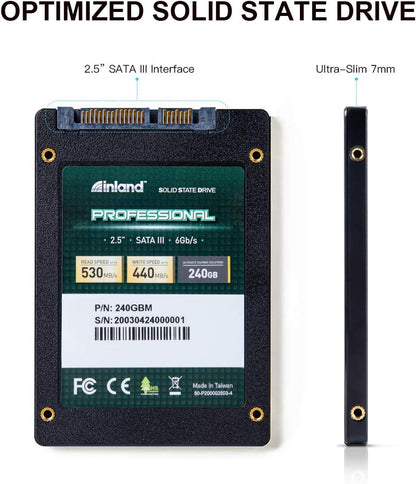 Pro 240GB SSD 3D NAND SATA III 2.5" 7Mm Internal Solid State Drive