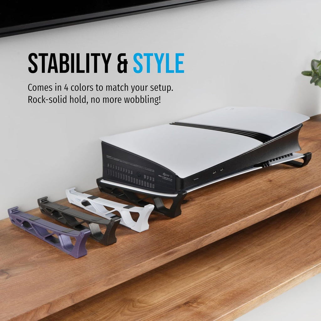 Skates - Horizontal Stand for PS5 Pro Compatible with Disc & Digital Edition (Black)