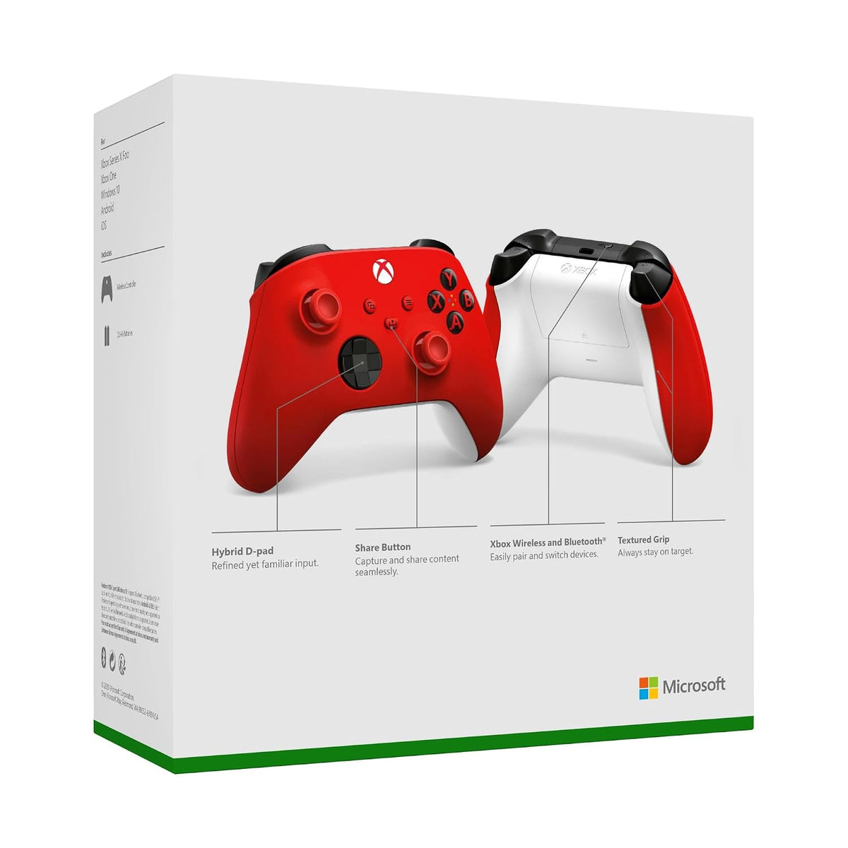 XBOX Wireless Gaming Controller | Pulse Red | Consoles, Pcs, Tvs, Mobile, and More | Textured Grip | Wireless, Bluetooth, USB-C Connectivity