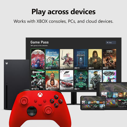 XBOX Wireless Gaming Controller | Pulse Red | Consoles, Pcs, Tvs, Mobile, and More | Textured Grip | Wireless, Bluetooth, USB-C Connectivity