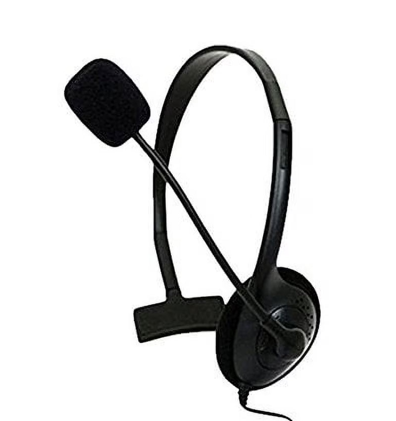 Live Chat Headset with Boom Microphone for Microsoft XBOX 360, Black