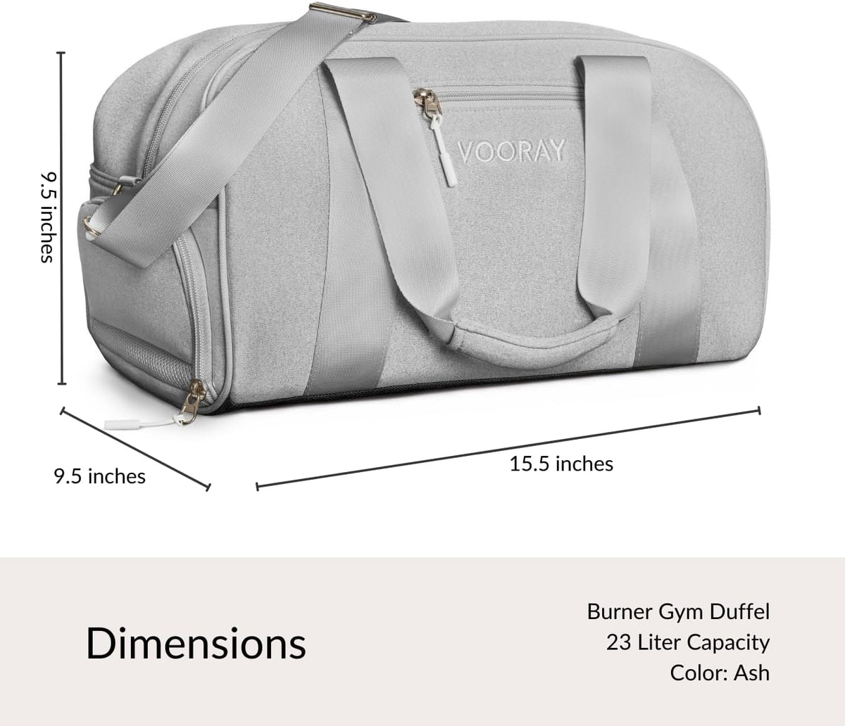 Burner Small Gym Bag for Women and Men, 23L