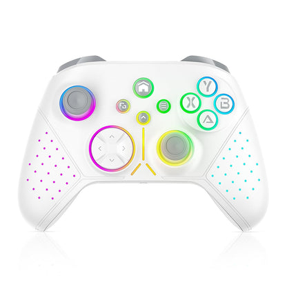 LED Wireless for Xbox Controller, Compatible with Xbox Series X|S, Xbox One, Windows 10/11, Gaming Controller with Turbo, Macro, 3.5Mm Audio Jack, Dual Vibration White