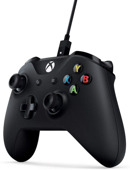 Microsoft 4N6-00001 Xbox Controller + Cable for Windows, Black