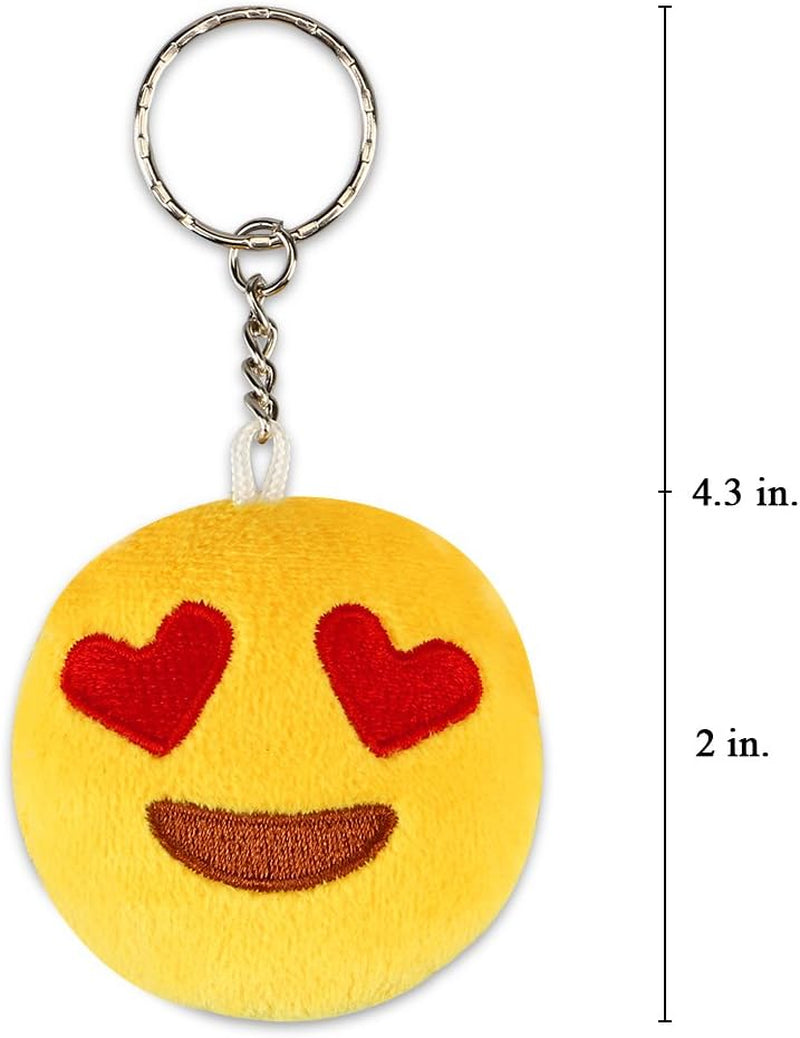 Emoticon Keychains Party Favors: Plush Emoticon Party Supplies