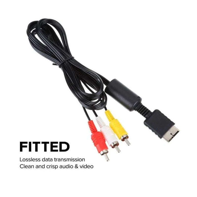Gaming Consoles 1.8 M Composite Av to Rca Cable for Sony Playstation Ps2 Ps3 Psx
