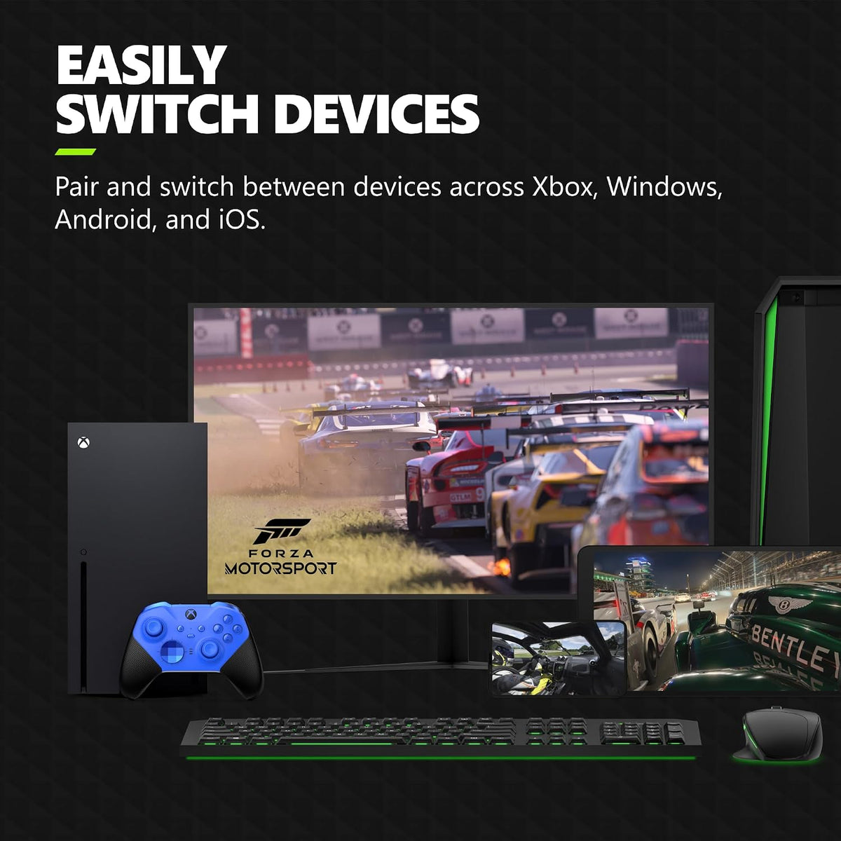 Xbox Elite Series 2 Core Wireless Gaming Controller – Blue Series X|S, One, Windows PC, Android, and Ios