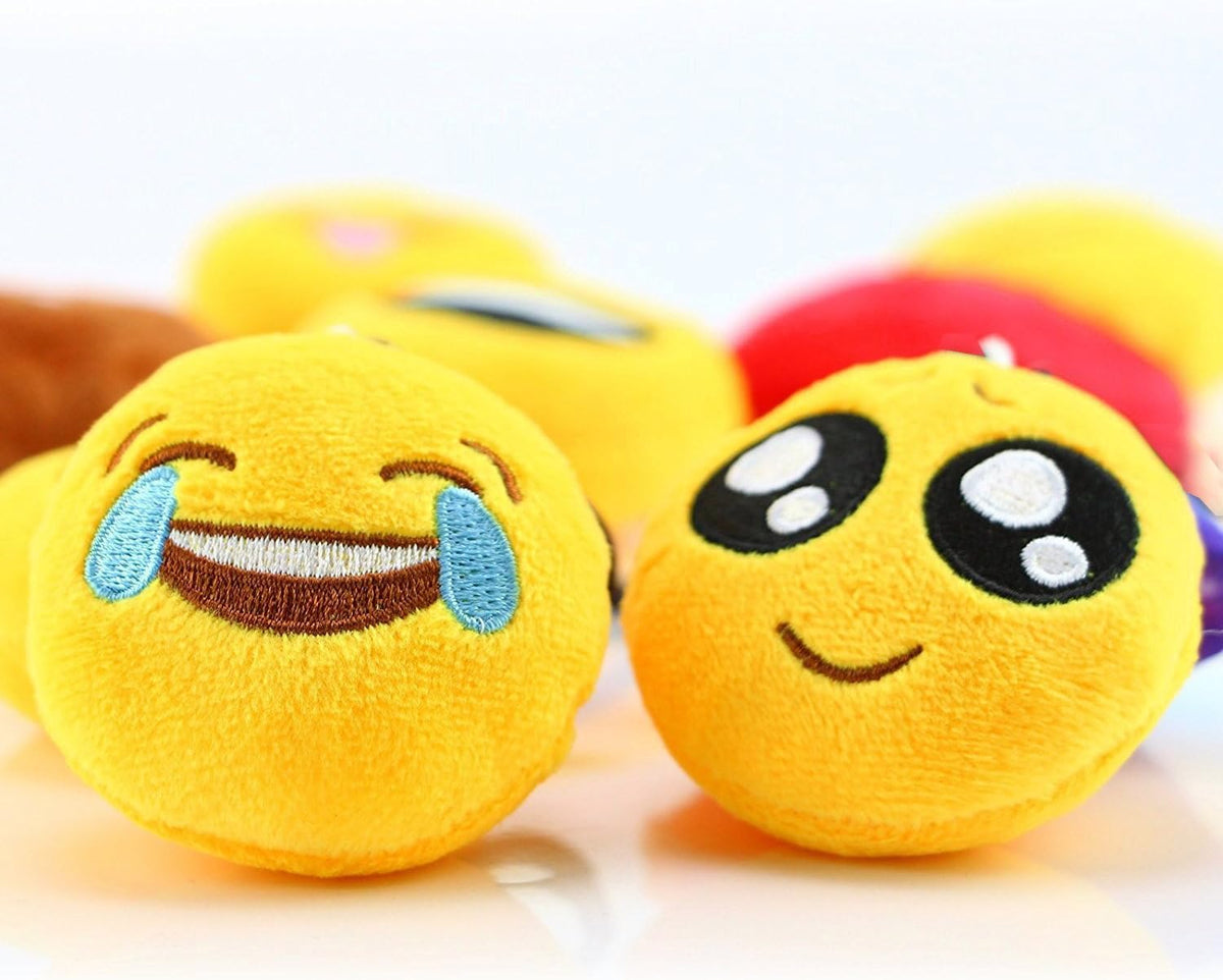 Emoticon Keychains Party Favors: Plush Emoticon Party Supplies