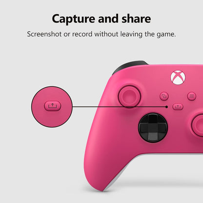 Xbox Wireless Gaming Controller | Deep Pink | Consoles, Pcs, Tvs, Mobile, and More | Textured Grip | Wireless, Bluetooth, USB-C Connectivity
