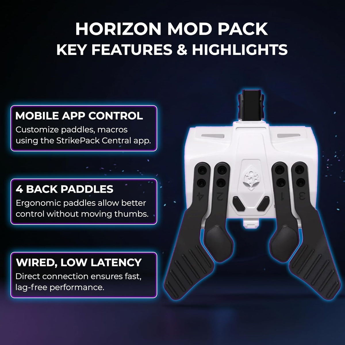 Strike Pack Horizon M.O.D. Pack – Precision Paddle Controller Mod Compatible with Xbox Series X|S and Xbox One, App-Enhanced Gaming with Anti-Recoil M.O.D.S, and Effortless Control