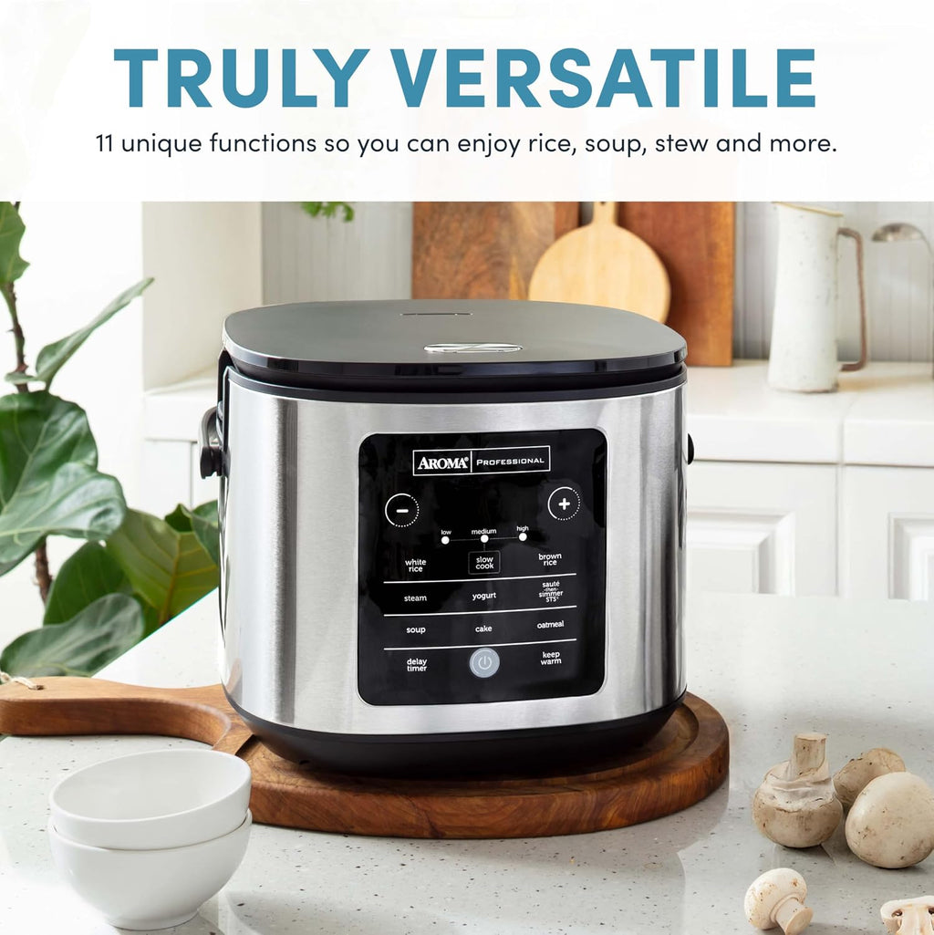 ® 20-Cup Slow Cook Rice Cooker and Brown Rice Cooker with Lift-Out Pot Handles and Silicone Storage Lid — Pfas-Free Corecoat™ Ceramic
