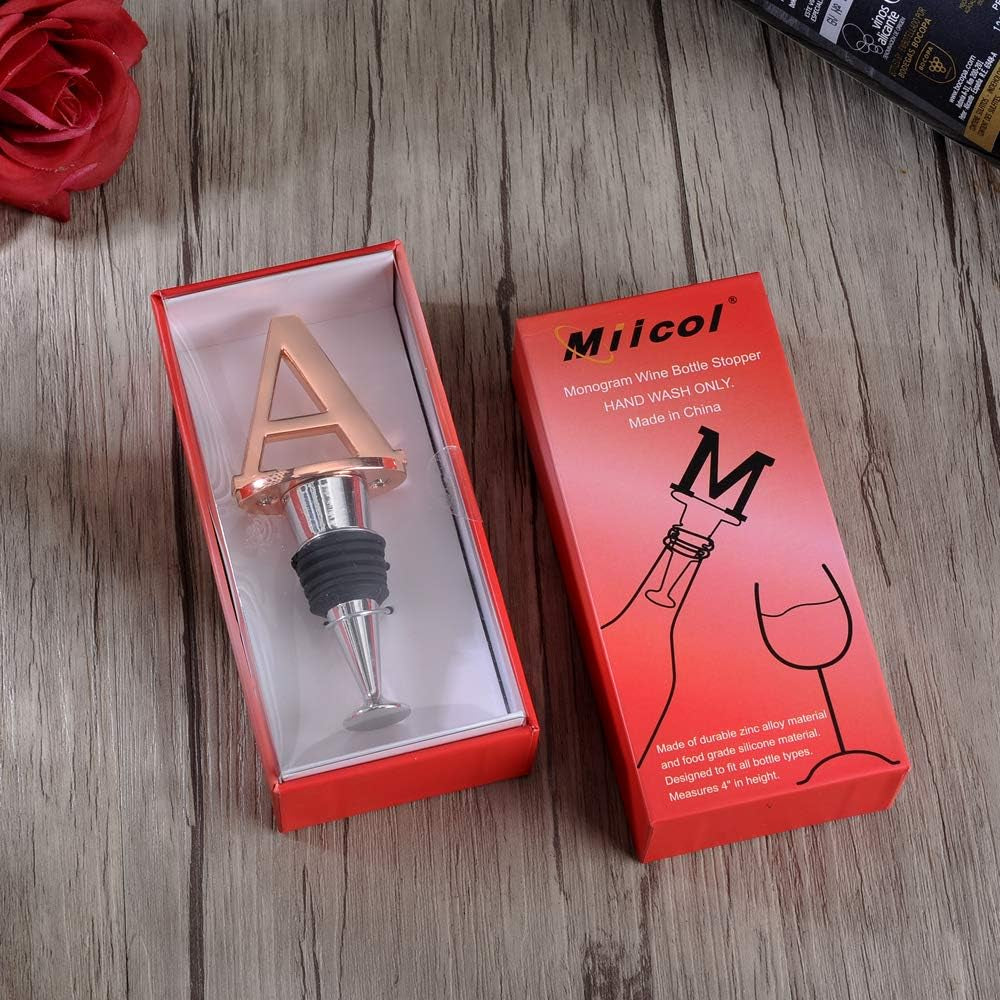 Wine Bottle Stopper, Prosecco Stopper, Rose Gold Wine Stopper