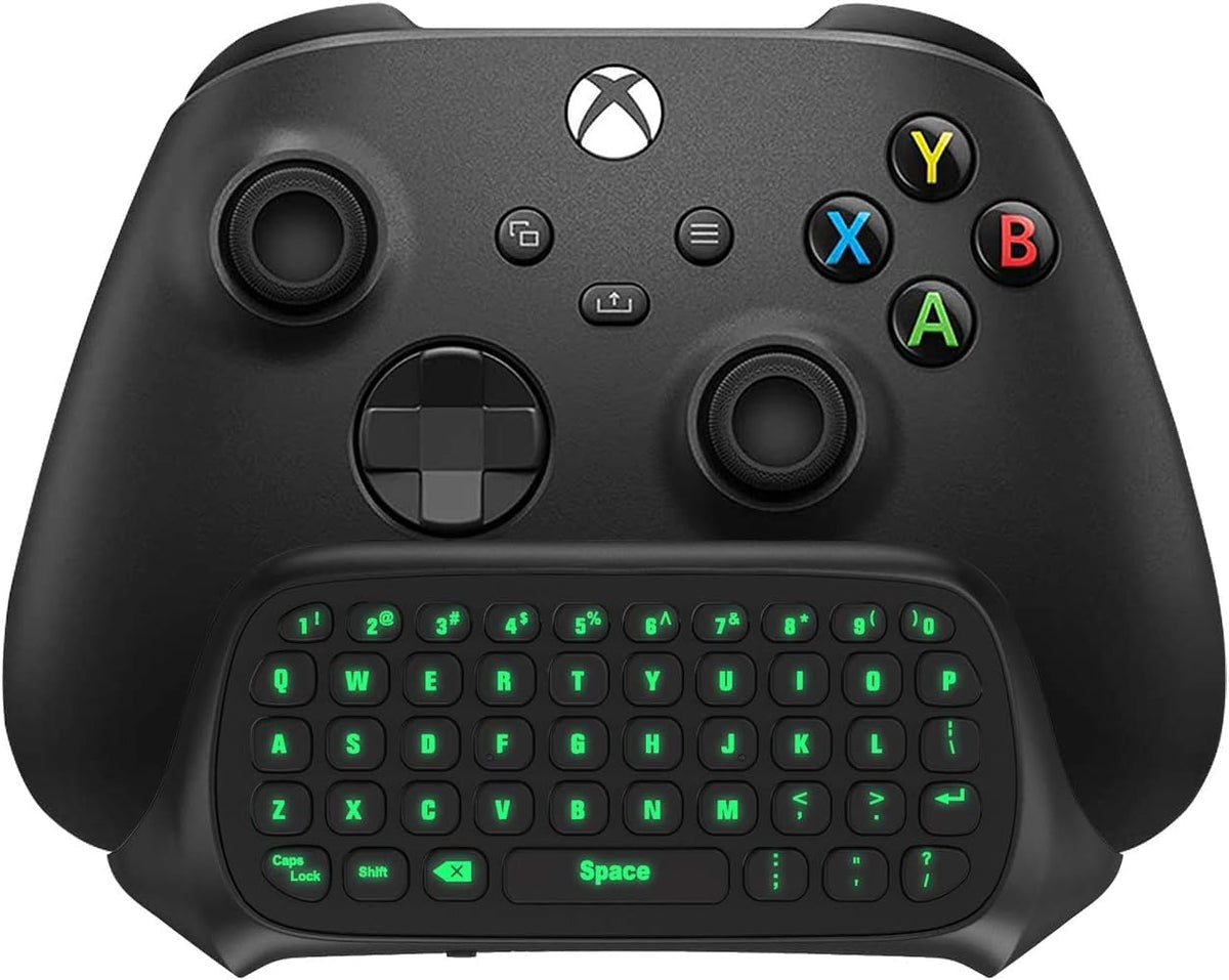 Green Backlight Keyboard for Xbox Gaming Controller, Black