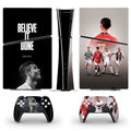 New CR7 Sports PS5 Slim Digital Skin Sticker Decal Cover for Console and 2 Controllers New PS5 Slim Sticker Vinyl