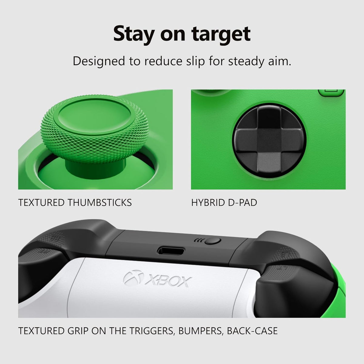 Xbox Wireless Gaming Controller | Velocity Green | Consoles, Pcs, Tvs, Mobile, and More | Textured Grip | Wireless, Bluetooth, USB-C Connectivity