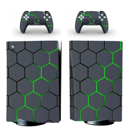 Custom Design PS5 Disc Skin Sticker Decal Cover for Console and 2 Controllers PS5 Disk Skin Sticker Vinyl
