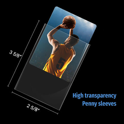 100 Toploaders for Cards,35Pt Toploader Card Protector, 3" X 4" Hard Plastic Card Sleeves, Baseball Card Protector, Topload Card Holder for Collectible Trading Cards Sports Cards MTG