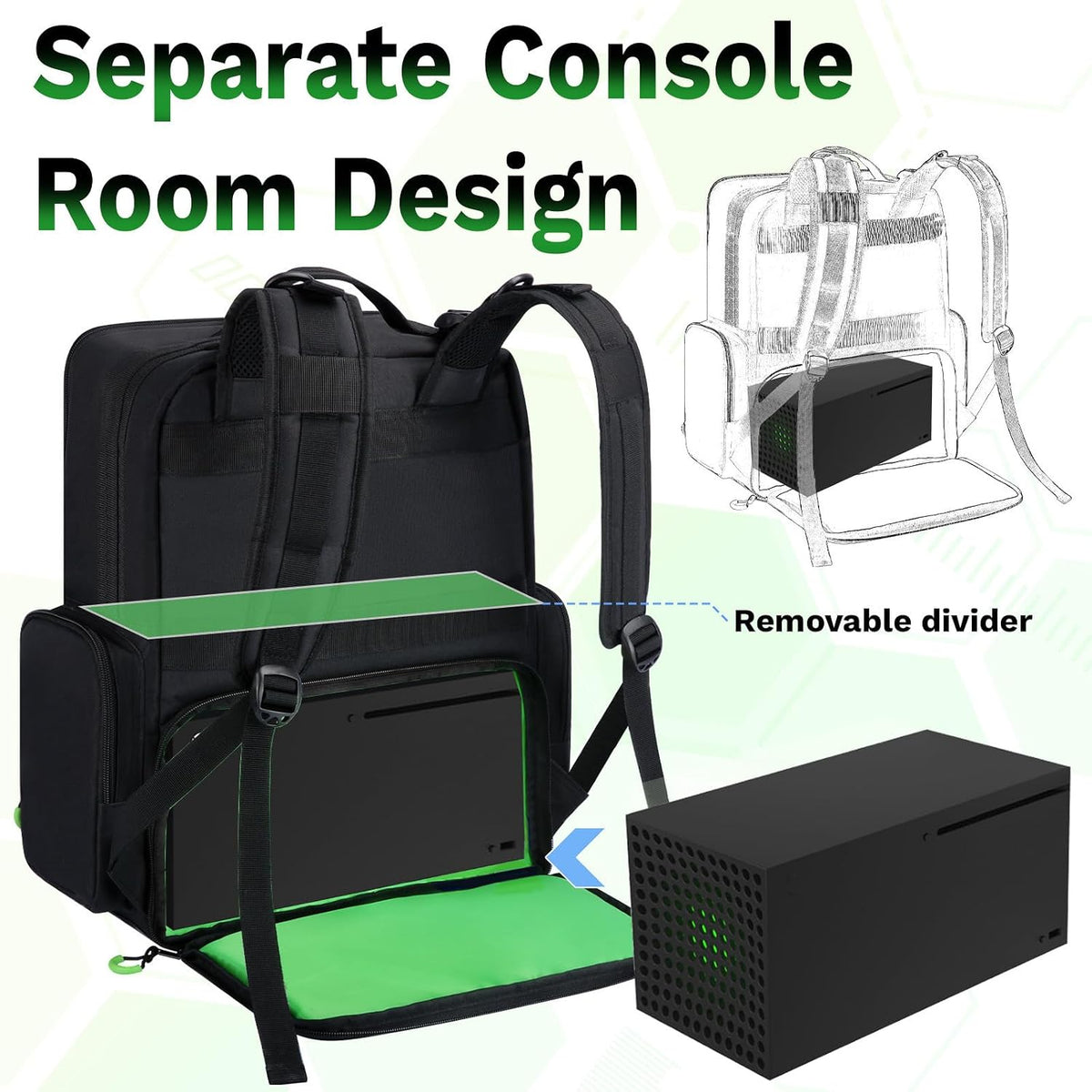 Travel Carrying Case Compatible with Xbox Series X/S