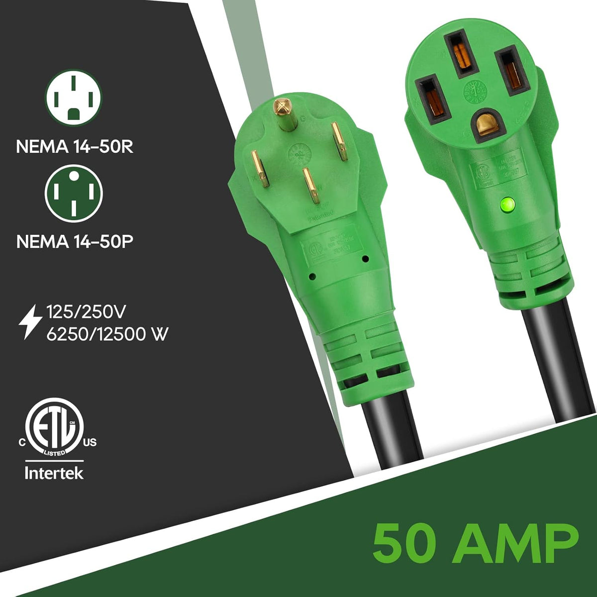 50 Amp 50 Foot RV/EV Extension Cord