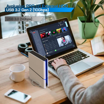 PRO-H1 Series 14TB 7200RPM USB 3.2 Gen2 (10Gbps) External Hard Drive (For Windows or Macos Desktop Pc/Laptop)