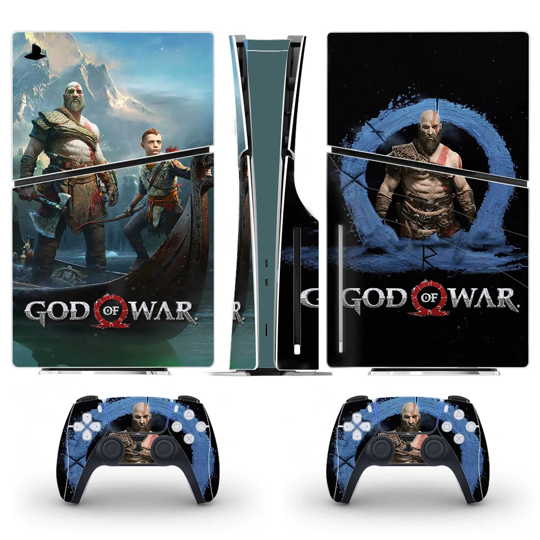 God of War Kratos Game PS5 Slim Disc Skin Sticker Decal Cover for Console and 2 Controllers New PS5 Slim Disk Skin Vinyl