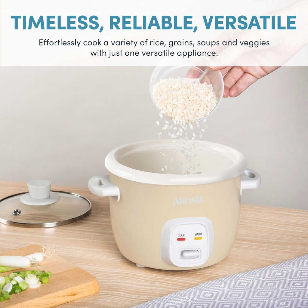 ® Mini Rice Cooker, 2-Cup (Uncooked) / 4-Cup (Cooked), Grain Cooker, Soup Maker, Oatmeal Cooker, Auto Keep Warm, 1 Qt, Milk Tea, ARC-302NGMT