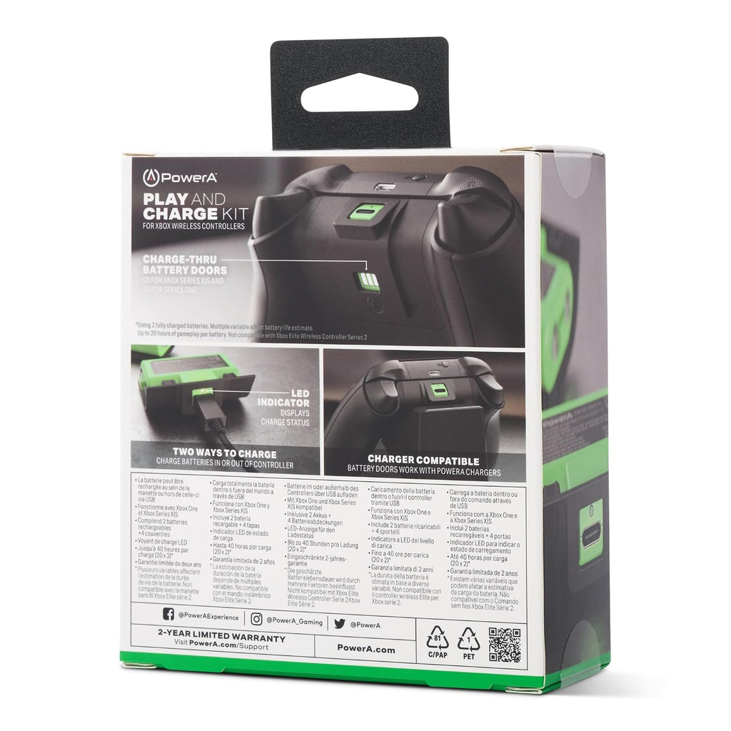 Play & Charge Kit for Xbox Series X|S and Xbox One - Green
