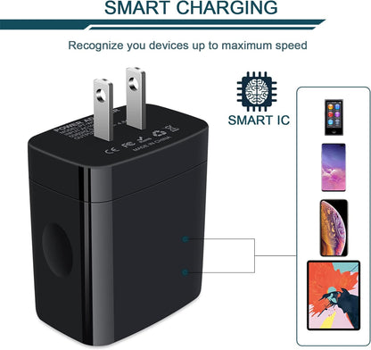 Wall Charger, USB Charger Adapter,  4.8A 4Multi Port Fast Charging
