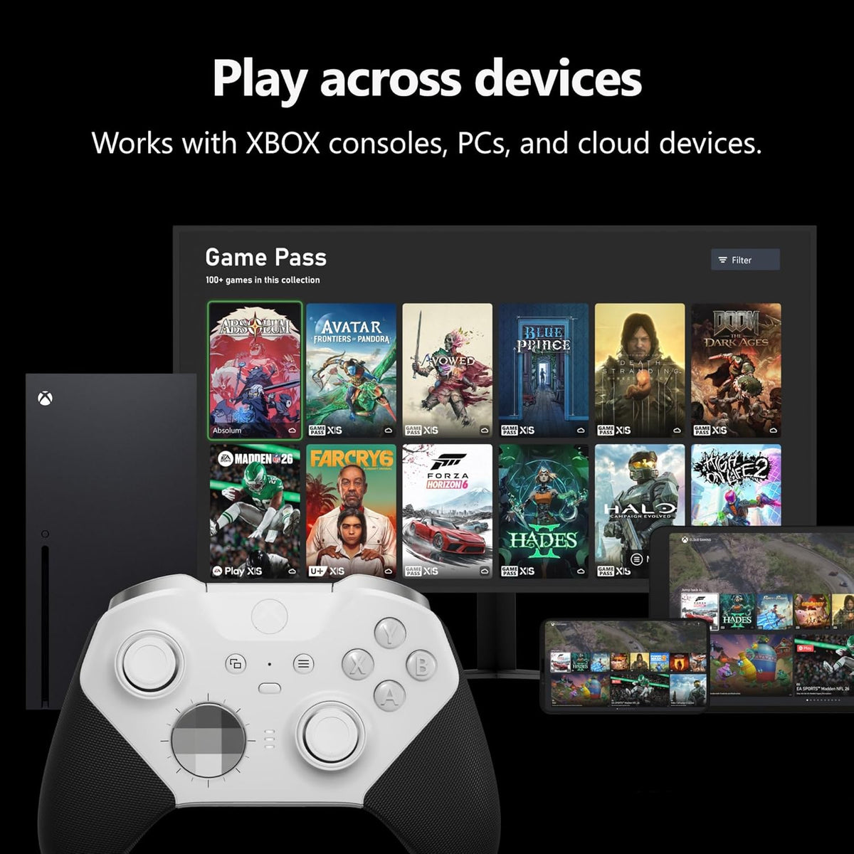 Xbox Wireless Gaming Controller | Elite Series 2 Core | Robot White | Consoles, Pcs, Tvs, Mobile, and More | Adjustable Thumbsticks | Trigger Locks
