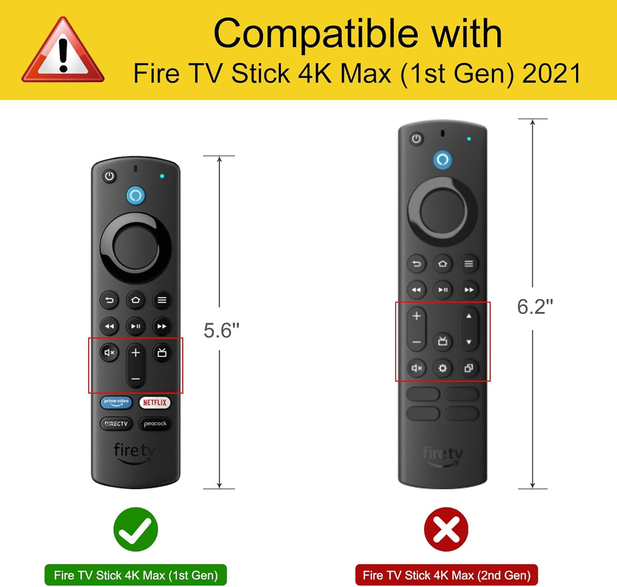 Silicone Case for Alexa Voice Remote (2Nd & 3Rd Generation)