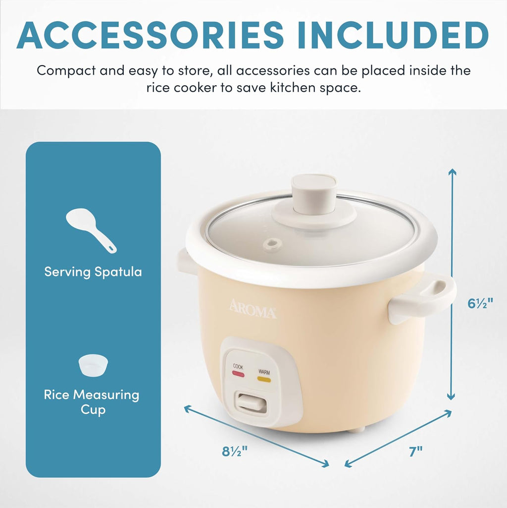 ® Mini Rice Cooker, 2-Cup (Uncooked) / 4-Cup (Cooked), Grain Cooker, Soup Maker, Oatmeal Cooker, Auto Keep Warm, 1 Qt, Milk Tea, ARC-302NGMT