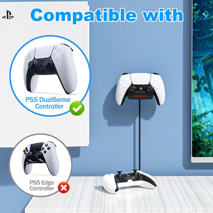 PS5 Controller Wall Mount Charger Dock with 3.3Ft Cord,Charging Station Holder Fits for Midnight Black PS5 Pro Wireless Controller with LED Indicators Fast Charging Speed Cable, 2 Pack