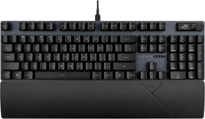 ASUS ROG Strix Scope II Gaming Keyboard, Pre-Lubed ROG RX Red Linear Optical Switches, Sound-Dampening Foam, PBT Doubleshot Keycaps, Streaming Hotkeys, Multi-Function Controls, Wrist Rest