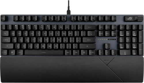 ASUS ROG Strix Scope II Gaming Keyboard, Pre-Lubed ROG RX Red Linear Optical Switches, Sound-Dampening Foam, PBT Doubleshot Keycaps, Streaming Hotkeys, Multi-Function Controls, Wrist Rest