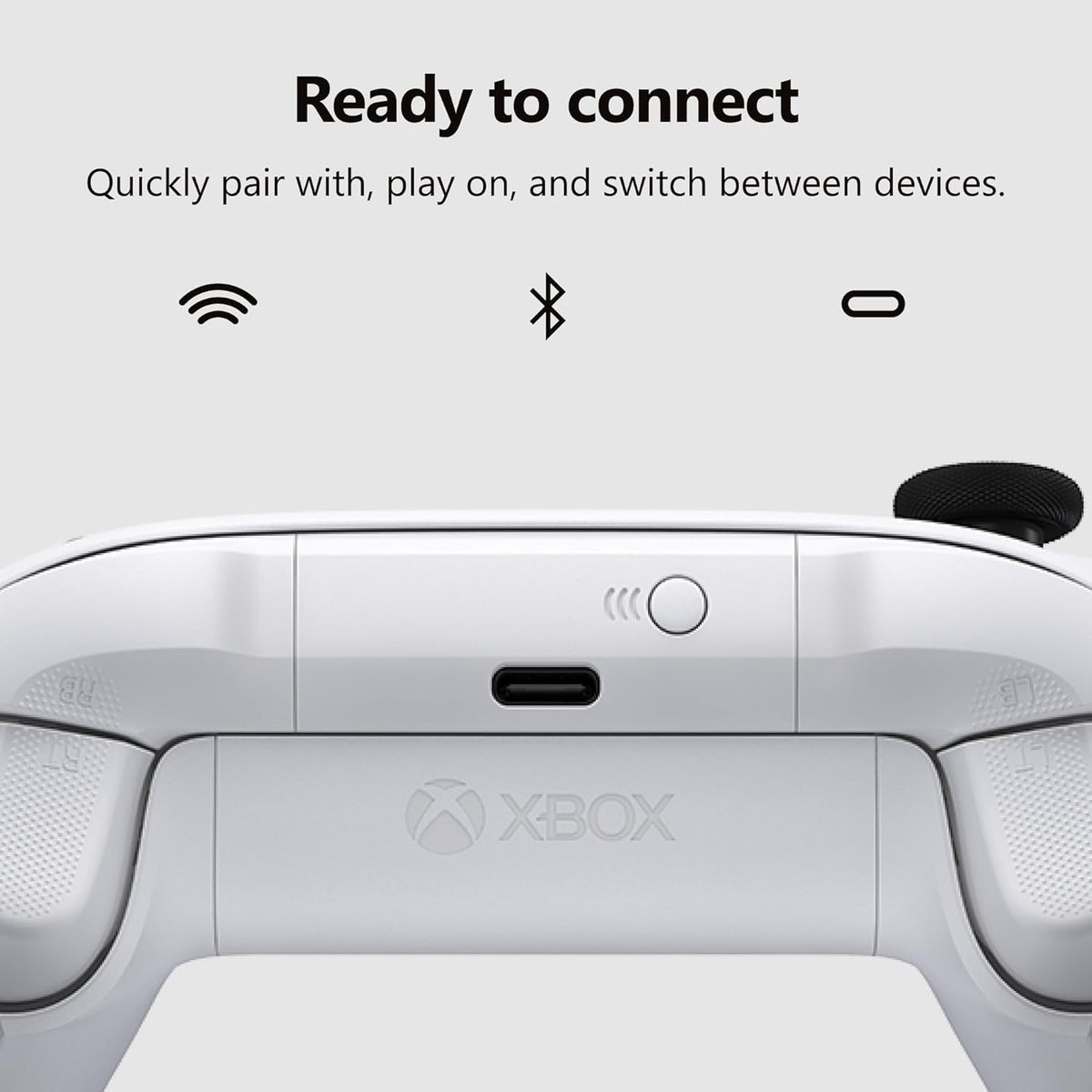 XBOX Wireless Gaming Controller | Robot White | Consoles, Pcs, Tvs, Mobile, and More | Textured Grip | Wireless, Bluetooth, USB-C Connectivity