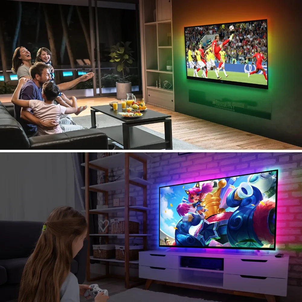 1/2/3/4/5M Ambient Android TV Backlight Dream Screen HDTV Computer Monitor USB LED Strip Addressable Ws2812B LED Strip Full Set