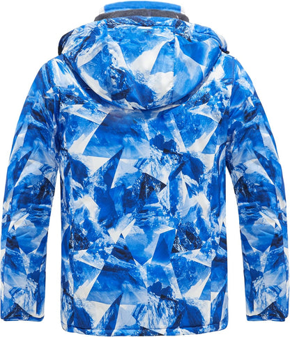 Men'S Softshell Waterproof Polar Fleece Breathable Climbing Ski Coat