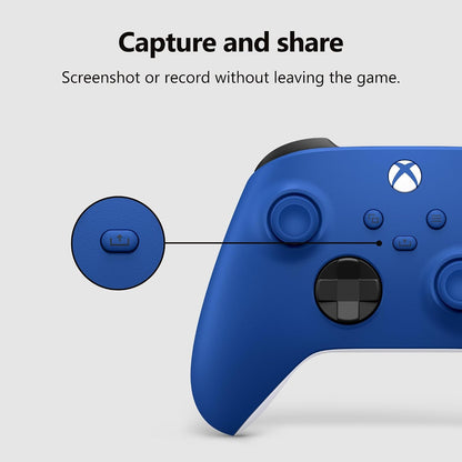 XBOX Wireless Gaming Controller | Shock Blue | Consoles, Pcs, Tvs, Mobile, and More | Textured Grip | Wireless, Bluetooth, USB-C Connectivity
