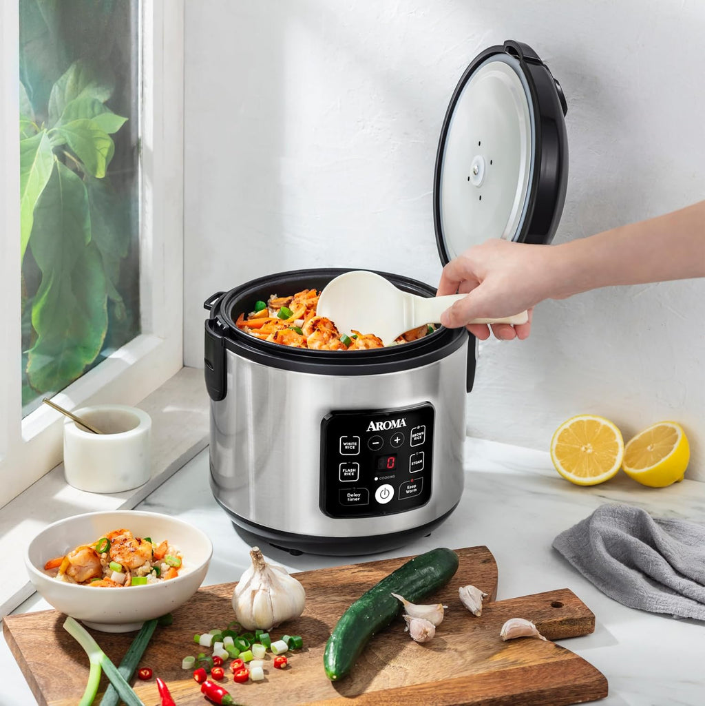® Corecoat™ Digital Rice Cooker & Steamer for Brown Rice with Nonstick Ceramic Coating (8 Cups Cooked, 4 Cups Uncooked)