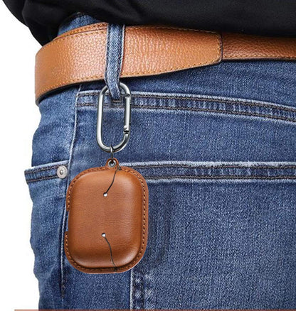 for Airpods Pro 1St/2Nd Case Leather with Keychain, Brown