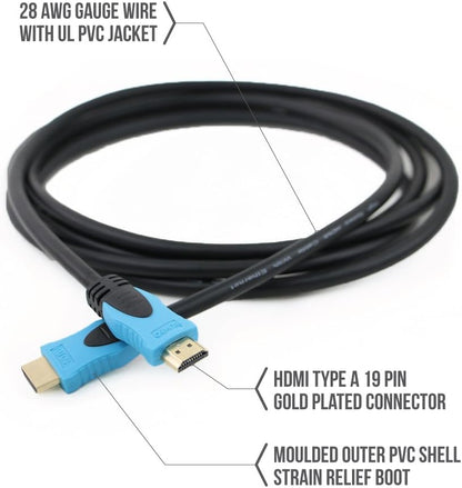 High Speed HDMI 2.0 Cable (10 Feet) for 4K Ultra HD, Black