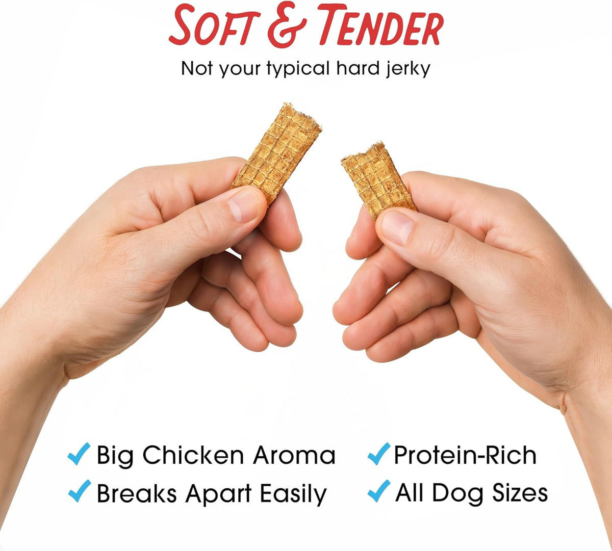 Filler Free Dogs Love Chicken Premium Jerky Treats for Dogs, 3 Lb. Bag