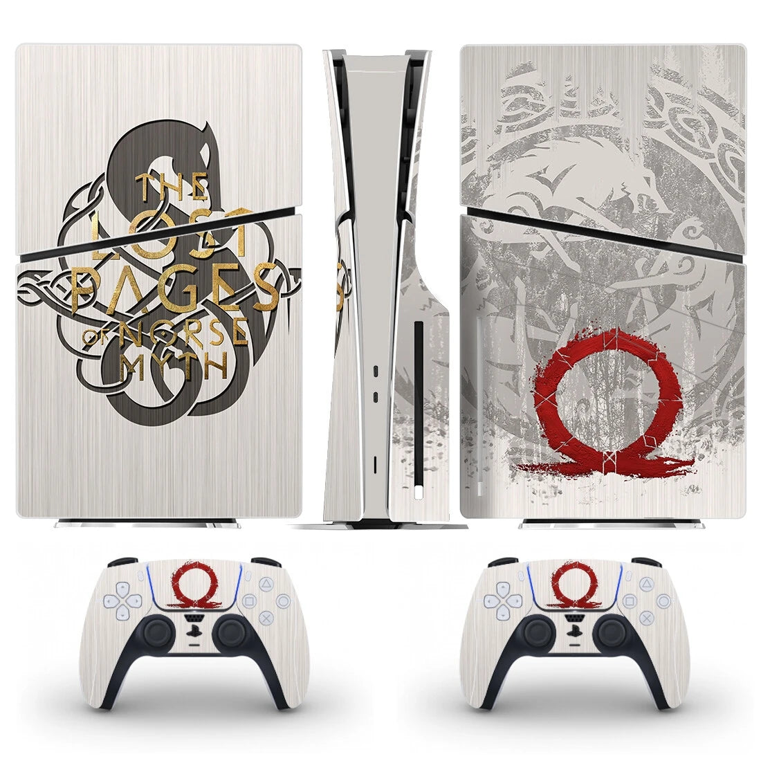 God of War Kratos Game PS5 Slim Disc Skin Sticker Decal Cover for Console and 2 Controllers New PS5 Slim Disk Skin Vinyl