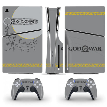 God of War Kratos Game PS5 Slim Disc Skin Sticker Decal Cover for Console and 2 Controllers New PS5 Slim Disk Skin Vinyl