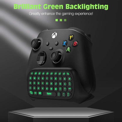 Green Backlight Keyboard for Xbox Gaming Controller, Black