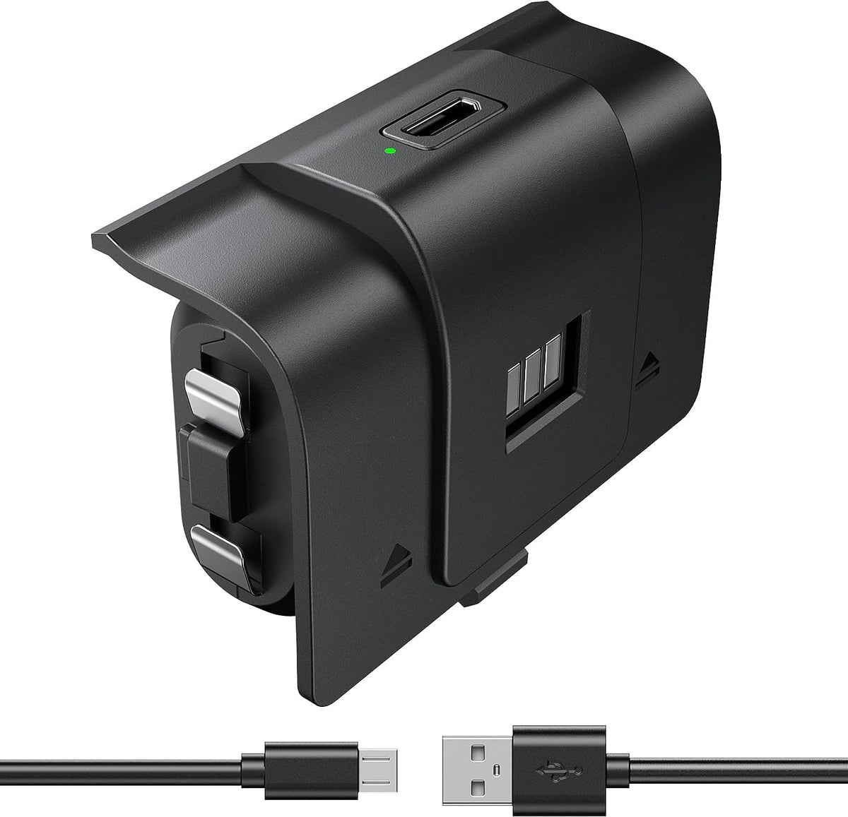 Rechargeable Xbox Battery Pack Compatible with Xbox Series X|S, Xbox One/One S/One X/Elite Controllers, 1400Mah Xbox Controller Battery Pack Rechargeable with 2 Covers+Usb Cable, Play While Charging