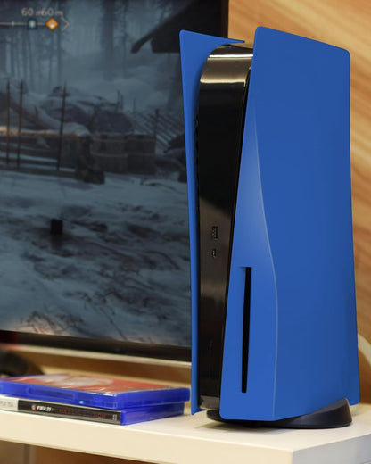 Faceplate for PS5 Disc Edition, Anti-Scratch Dustproof Plates Replacement Cover Skin Accessories Compatible with PS5 Console with a Disc Drive, Blue, 2020 Standard Version