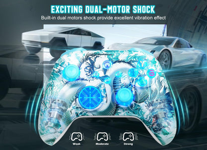 Wireless Gaming Controller Replacement for Xbox One, Xbox Series X|S, Xbox One S|X Controller with Hall Triggers, Hall Joysticks, Adjust RGB Light, Marco, Turbo, Audio Jack