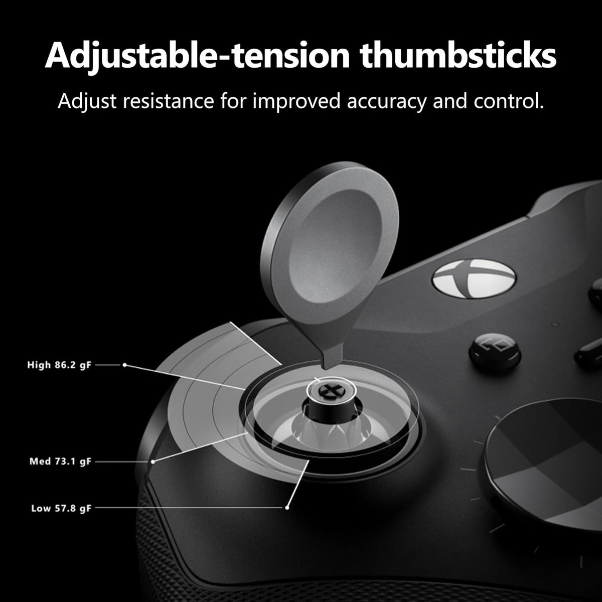 Xbox Wireless Gaming Controller | Elite Series 2 Core | Robot White | Consoles, Pcs, Tvs, Mobile, and More | Adjustable Thumbsticks | Trigger Locks