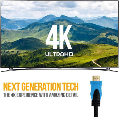 High Speed HDMI 2.0 Cable (10 Feet) for 4K Ultra HD, Black
